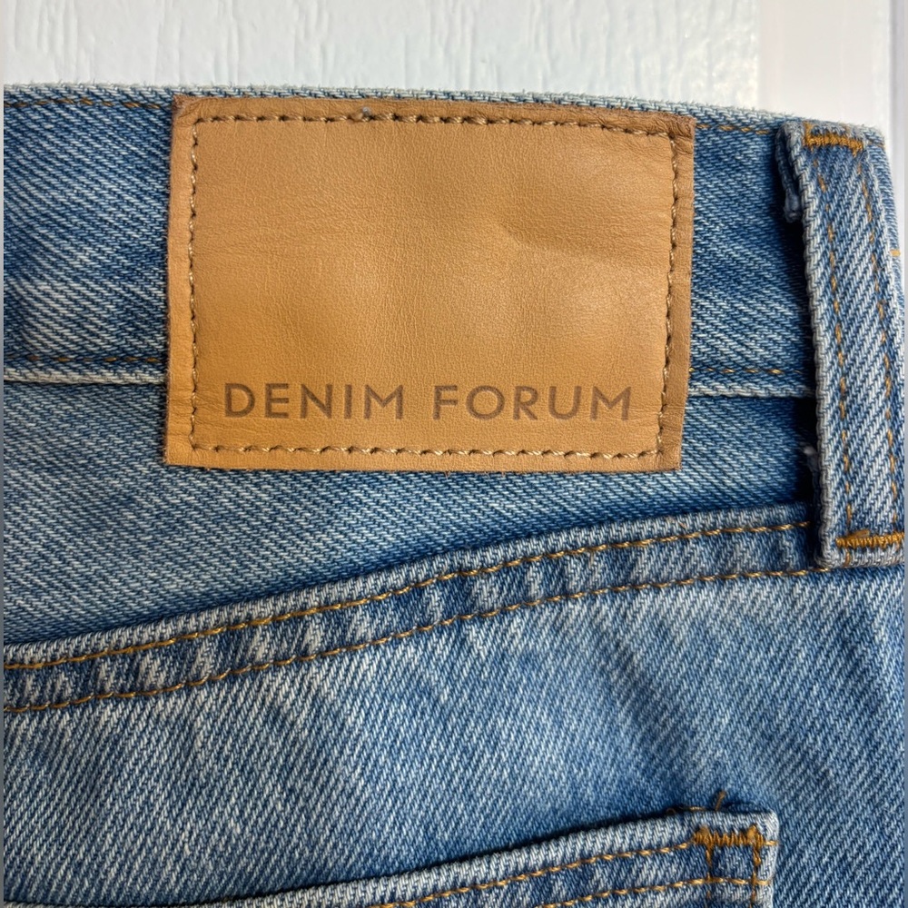 Aritzia Denim Forum 90s Low Rise Barrel Button Fly Cotton Blue Jeans Size 28 - Picture 14 of 16